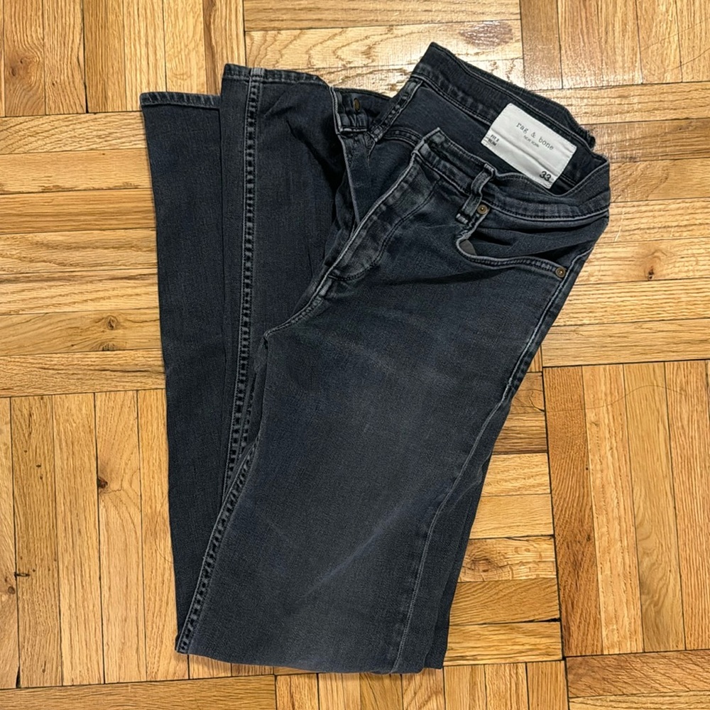 Rag & Bone blue jeans rinsed denim slim fit men 33
